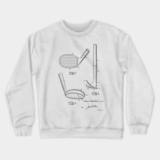 Sand Wedge Golf Club Vintage Patent Hand Drawing Crewneck Sweatshirt